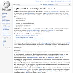 wikipedia tuut voor Volksgezondheid en Milieu