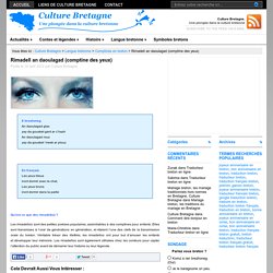 Rimadell an daoulagad (comptine des yeux), Culture Bretagne