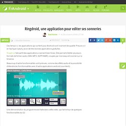 Ringdroid, une application pour editer ses sonneries