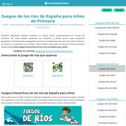 Los ríos de España, juegos para Primaria