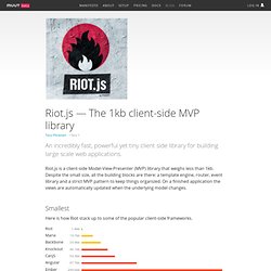 Riot.js — The 1kb client side MVP framework