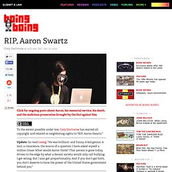 RIP, Aaron Swartz