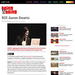 RIP, Aaron Swartz