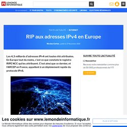 RIP aux adresses IPv4 en Europe