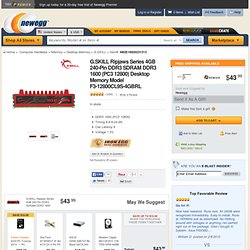 G.SKILL Ripjaws Series 4GB 240-Pin DDR3 SDRAM DDR3 1600 (PC3 12800) Desktop Memory Model F3-12800CL9S-4GBRL