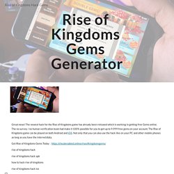 Rise of Kingdoms Hack Gems