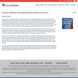 Rising Demand for Web Design During Covid-19 : Ecom Solutions, UK