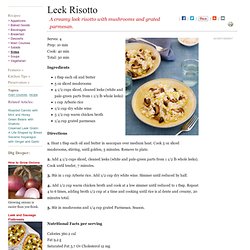 Leek Risotto Recipe