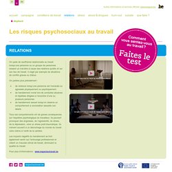 Les risques psychosociaux au travail