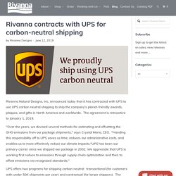 Rivanna contracts with UPS for carbon-neutral shipping