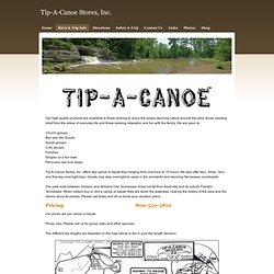 River & Trip Info -  Tip-A-Canoe Stores, Inc.