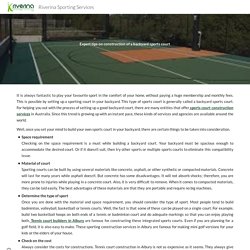Expert tips on construction of a backyard sports court