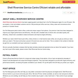 Shell Riverview Service Centre Efficient reliable and affordable