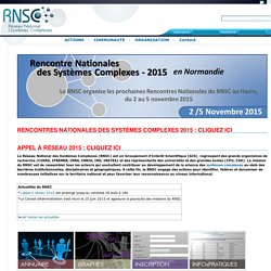 Réseau National des Systèmes Complexes : home