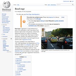 Road Rage by Wikipedia