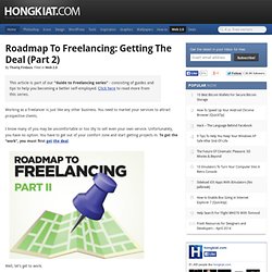 Roadmap to Freelancing: Getting the Deal (Part 2)