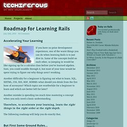 Roadmap for Learning Rails