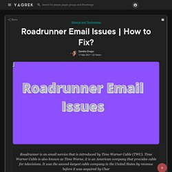 Roadrunner Email Issues