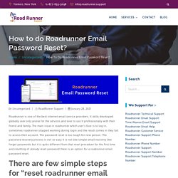 How to do Roadrunner Email Password Reset? Change RR Password
