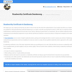 Roadworthy Certificate Dandenong