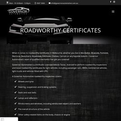 Roadworthy Certificates