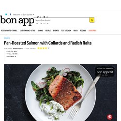 Pan-Roasted Salmon with Collards and Radish Raita Recipe