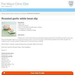 Roasted garlic white bean dip