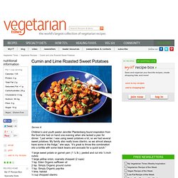 Vegan Cumin and Lime Roasted Sweet Potatoes