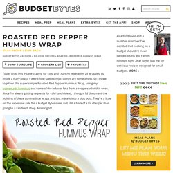 Roasted Red Pepper Hummus Wrap