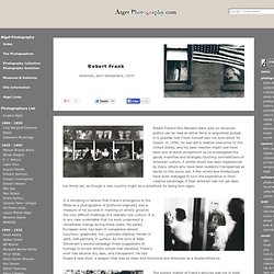 Robert Frank / Biography & Images - Atget Photography.com