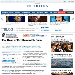 Robert Reich: The Hoax of Entitlement Reform