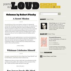 Robert Pinsky / Poems Out Loud