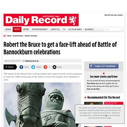 Robert the Bruce statue being restored