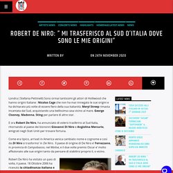 Robert De Niro: ” Mi trasferisco al Sud d’Italia dove sono le mie origini” – LONDON ONE RADIO