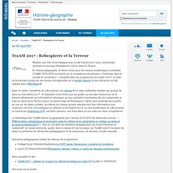 TraAM 2017 : Robespierre et la Terreur - Histoire-géographie - Éduscol