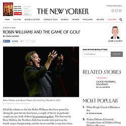 Robin Williams and the Game of Golf - The New Yorker