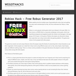 Roblox Hack - Free Robux Generator 2017