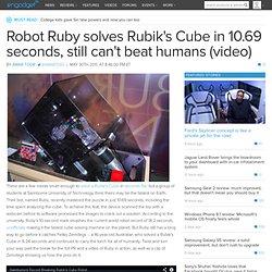 Robot Ruby résout Rubik Cube en 10,69 secondes, n'arrive toujours pas à battre les humains (vidéo)