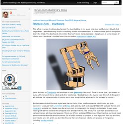 Robotic Arm – Hardware