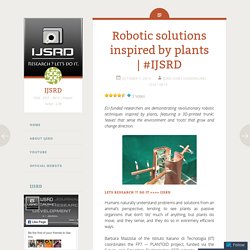 Robotic solutions inspired by plants