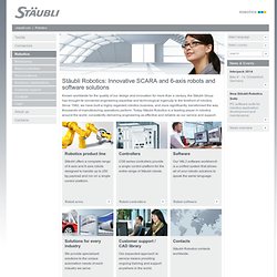 Robotics - SCARA and 6 axis industrial robots & software solutions - Stäubli