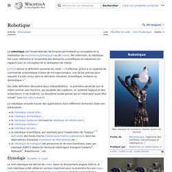 Robotique - Wikipédia