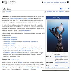 Robotique - Wikipédia