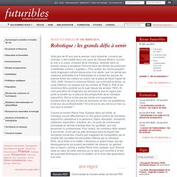 Robotique : les grands défis à venir