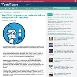 RoboVote helps groups make decisions using AI-driven methods