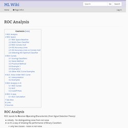 ROC Analysis - ML Wiki