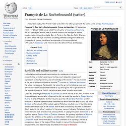 François de La Rochefoucauld (writer)