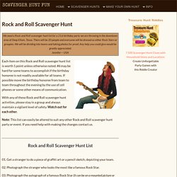 Rock and Roll Scavenger Hunt