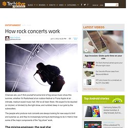 How rock concerts work