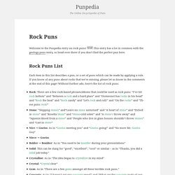 Rock Puns – Punpedia